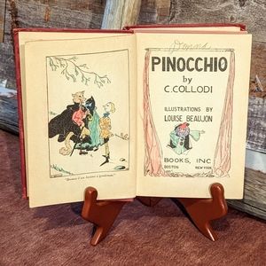 1939 Vintage Collectible Pinocchio by C Collodi Hardback Book